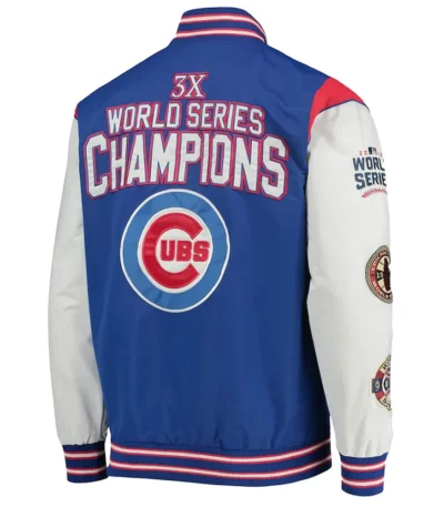 Chicago Cubs Commemorative Gray and Royal Blue Jacket