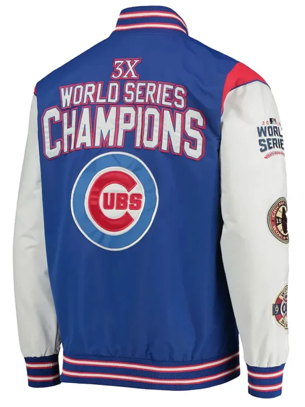 Chicago Cubs Commemorative Gray and Royal Blue Jacket