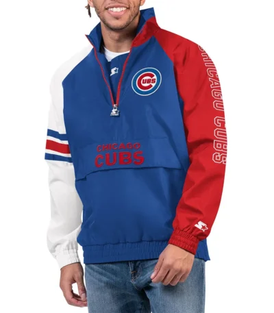 Chicago Cubs Elite Half Zip Pullover Jacket