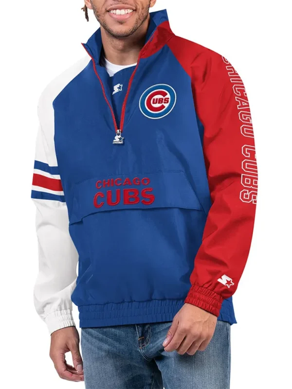 Chicago Cubs Elite Half Zip Pullover Jacket