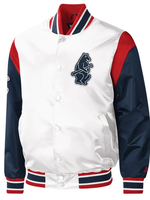 Chicago Cubs Force Play Varsity Satin Jacket