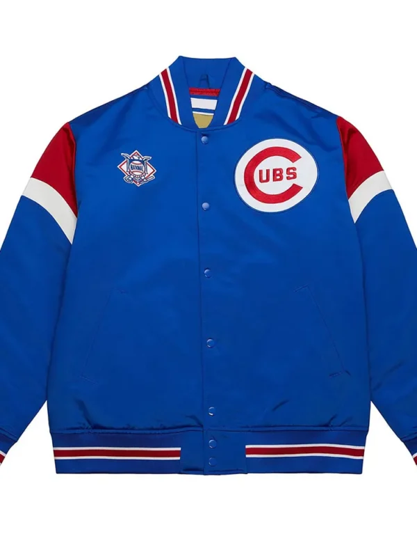 Chicago Cubs Heavyweight Royal Satin Jacket