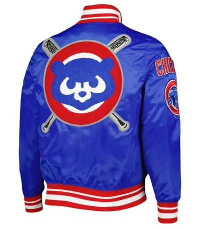 Chicago Cubs Mash Up Royal Satin Jacket