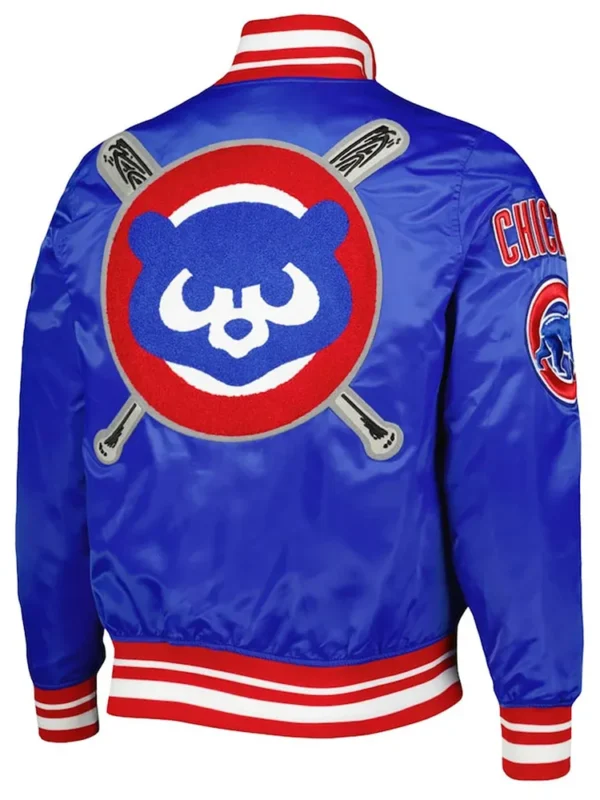 Chicago Cubs Mash Up Royal Satin Jacket