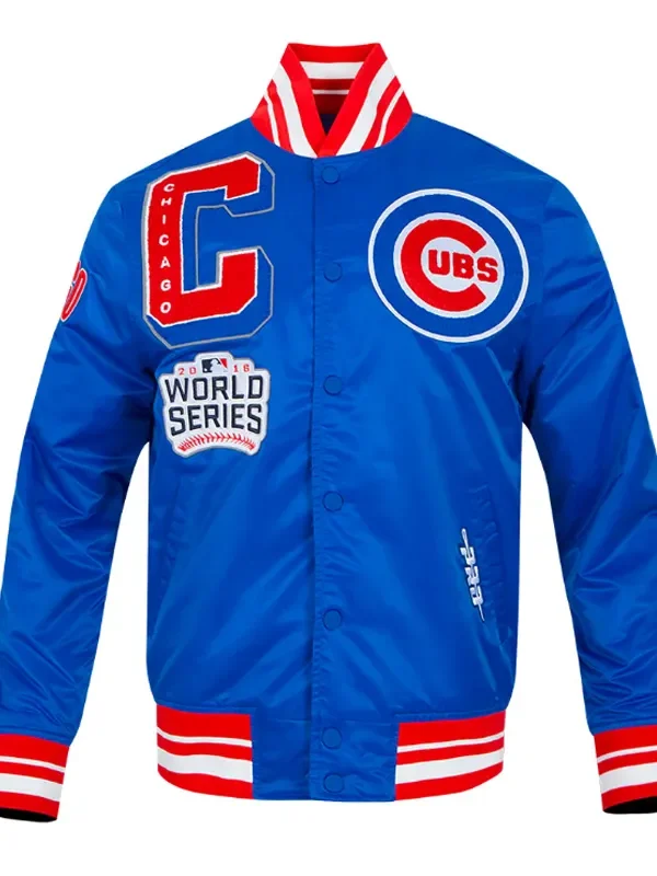 Chicago Cubs Mashup Classic Rib Satin Jacket