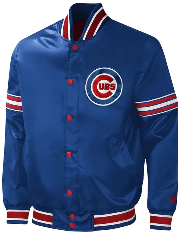 Chicago Cubs Midfield Varsity Royal Satin Jacket