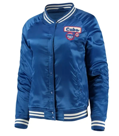 Chicago Cubs New Era Royal Satin Jacket