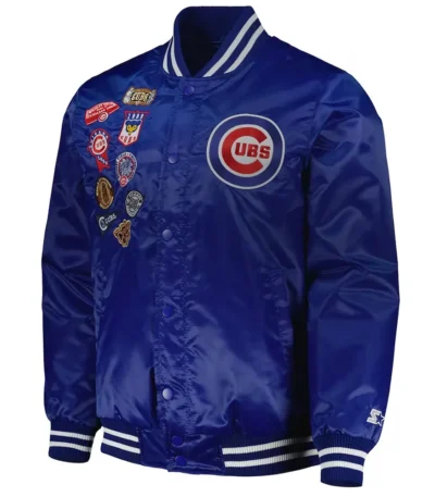 Chicago Cubs Patch Royal Jacket