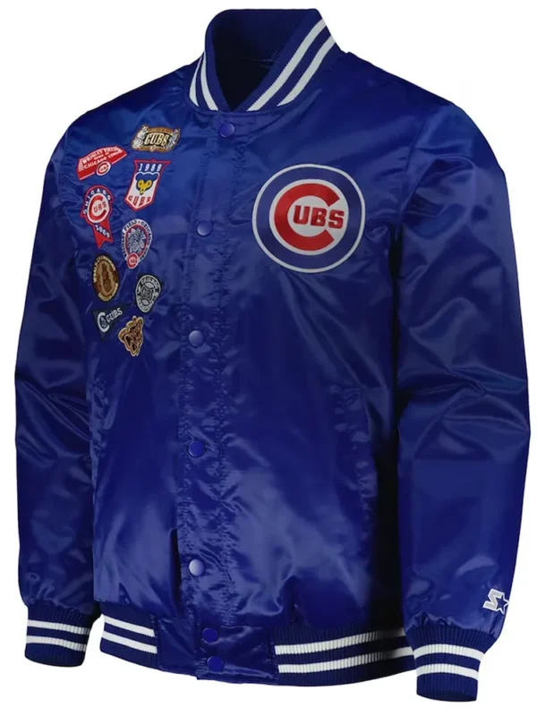 Chicago Cubs Patch Royal Jacket