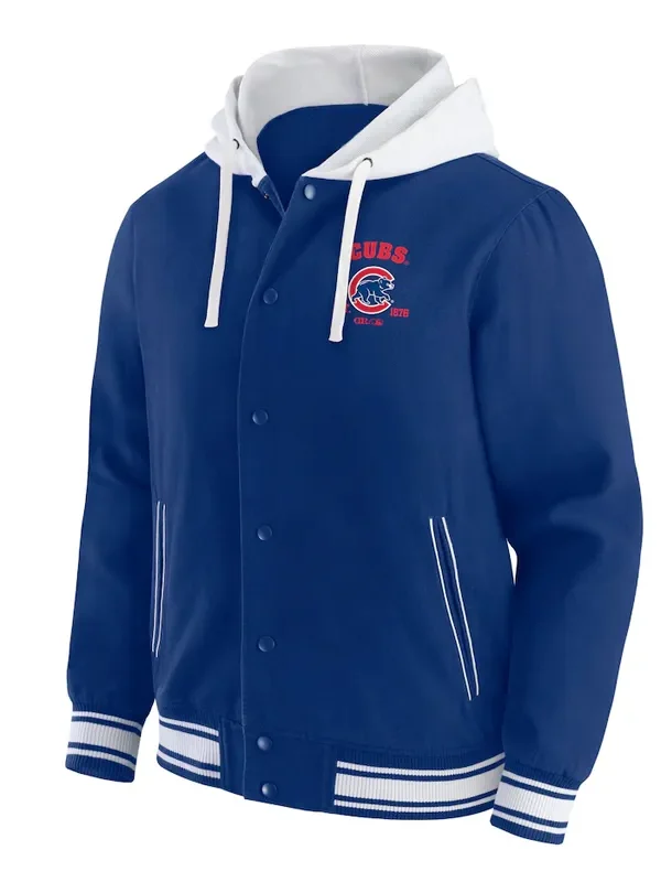 Chicago Cubs Royal Cotton Hooded Jacket