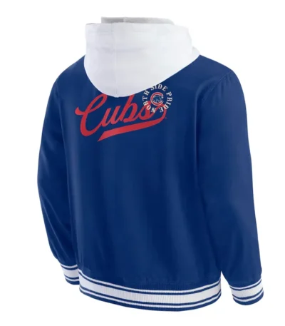 Chicago Cubs Royal Cotton Hooded Jacket