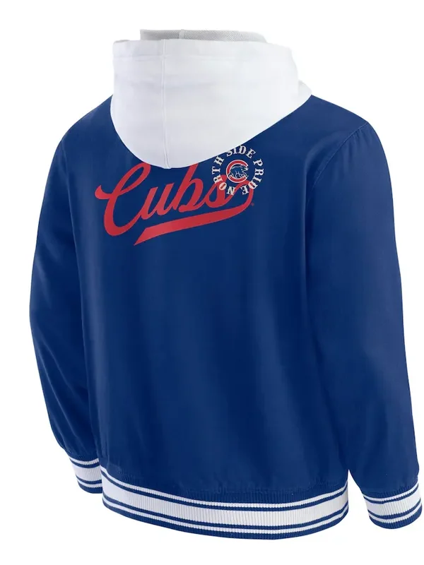 Chicago Cubs Royal Cotton Hooded Jacket