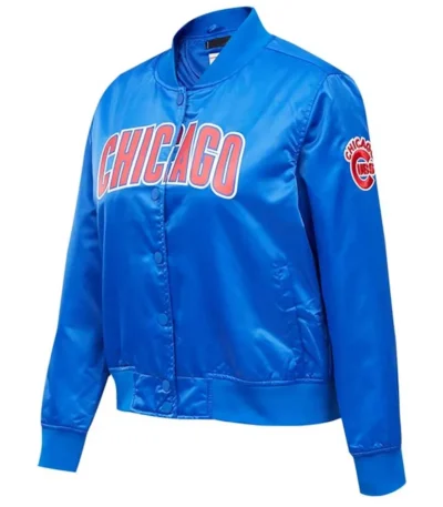 Chicago Cubs Royal Full-Snap Satin Jacket