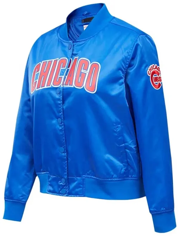 Chicago Cubs Royal Full-Snap Satin Jacket