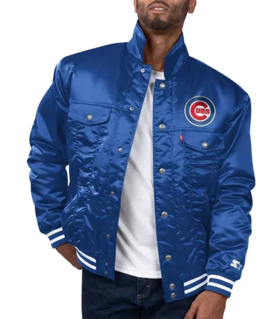 Chicago Cubs Silver Tab Trucker Jacket