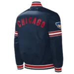 Chicago Cubs Slider Navy Varsity Satin Jacket