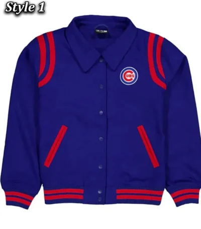 Chicago Cubs Sport Night Teddy Varsity Jacket