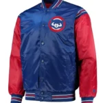 Chicago Cubs Starter Royal Blue and Red Satin Jacket