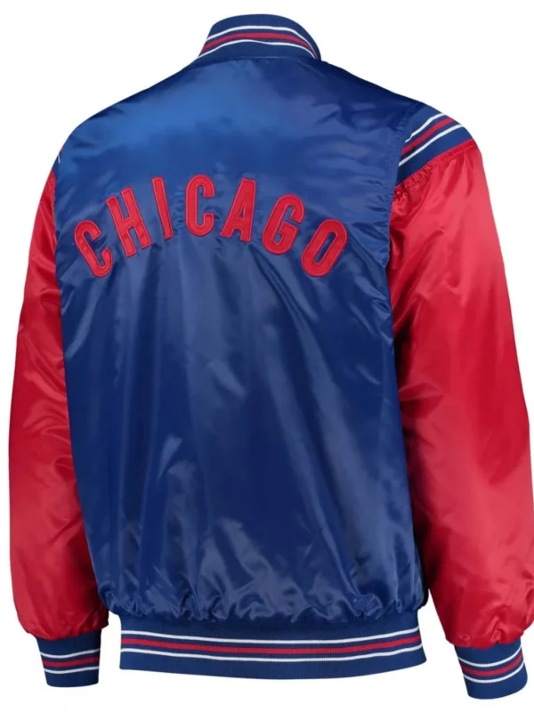 Chicago Cubs Starter Royal Blue and Red Satin Jacket
