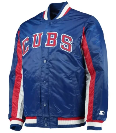 Chicago Cubs The Ace Full-Snap Royal Blue Varsity Satin Jacket