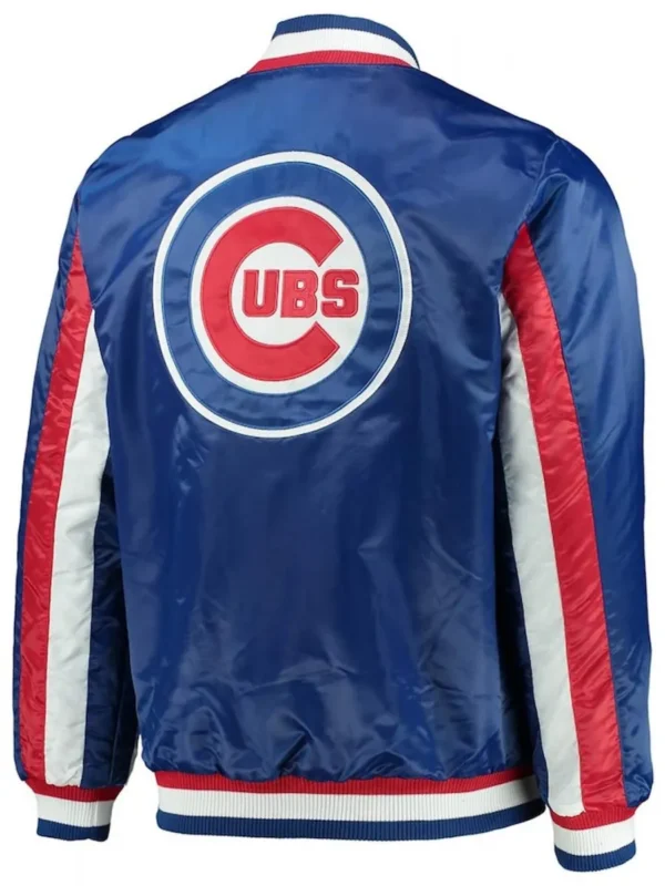 Chicago Cubs The Ace Full-Snap Royal Blue Varsity Satin Jacket