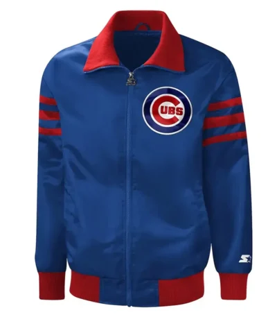 Chicago Cubs The Captain II Royal Satin Varsity Jacket