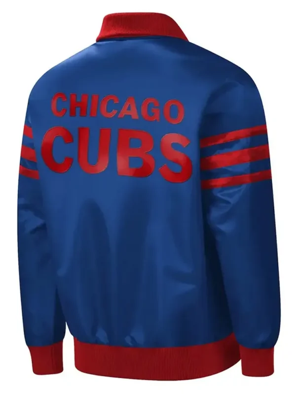 Chicago Cubs The Captain II Royal Satin Varsity Jacket