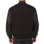 Chicago Cubs Varsity Black Wool and Leather Jacket