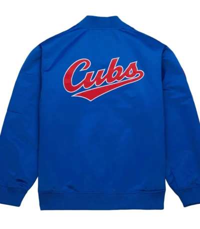 Chicago Cubs Vintage Logo Royal Lightweight Satin Jacket