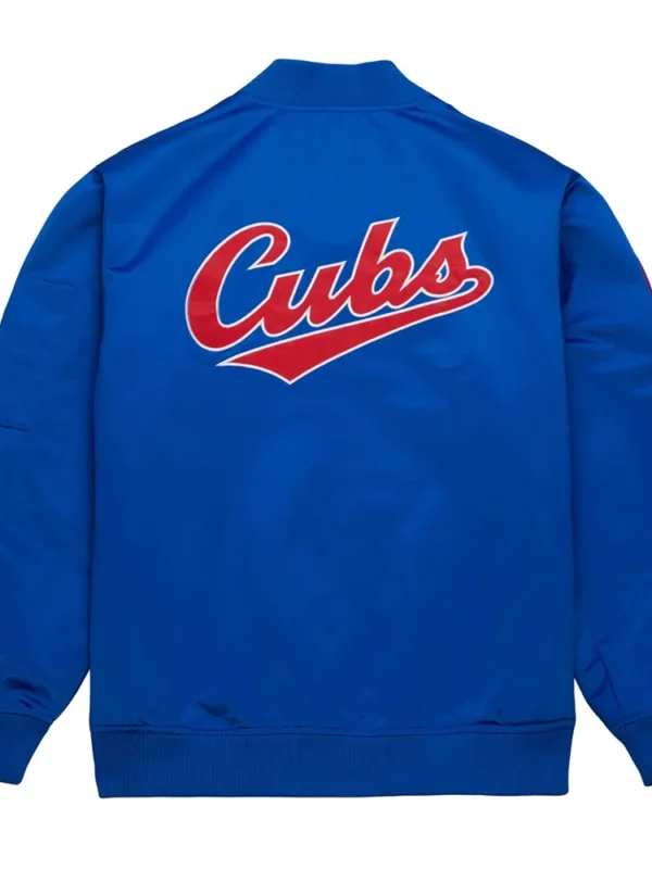 Chicago Cubs Vintage Logo Royal Lightweight Satin Jacket