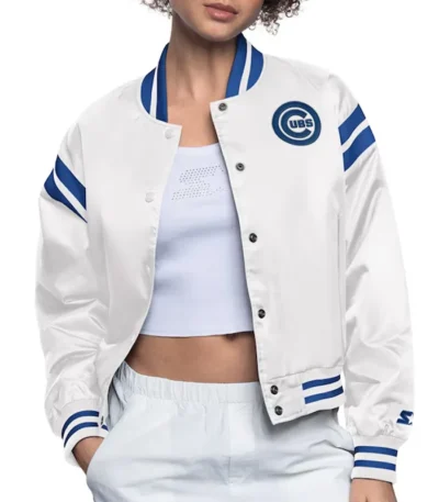 Chicago Cubs White Full Count Satin Jacket