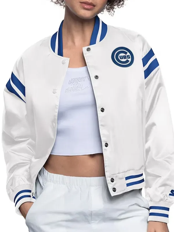 Chicago Cubs White Full Count Satin Jacket