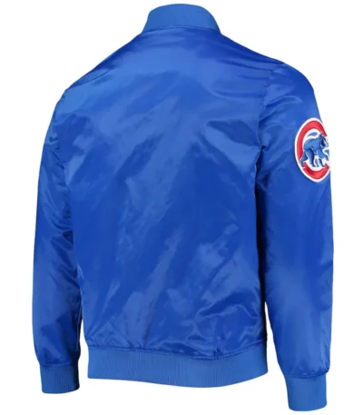 Chicago Cubs Wordmark Royal Blue Satin Jacket
