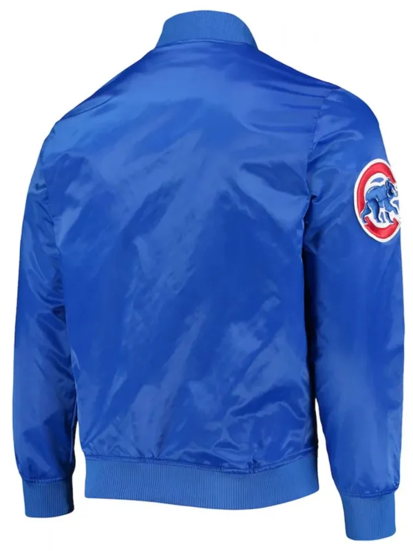 Chicago Cubs Wordmark Royal Blue Satin Jacket