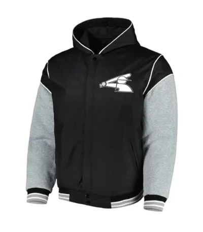 Chicago White Sox Black and Gray Hoodie Jacket