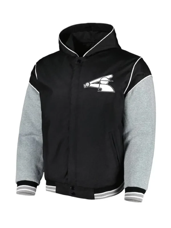 Chicago White Sox Black and Gray Hoodie Jacket