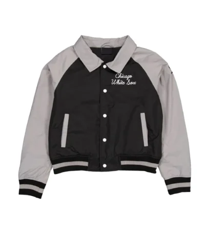 Chicago White Sox Black and Gray Throwback Jacket