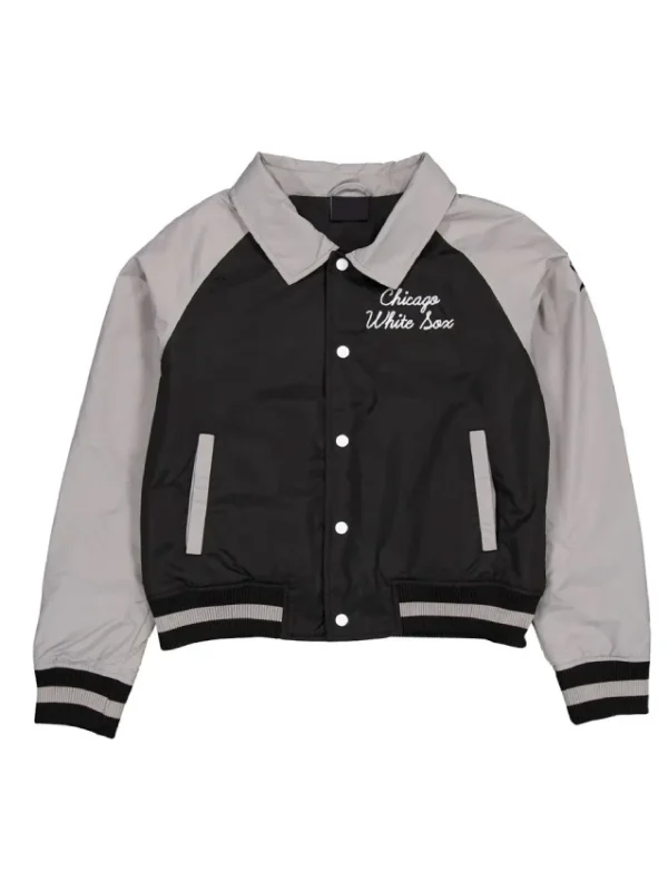 Chicago White Sox Black and Gray Throwback Jacket