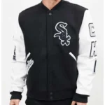 Chicago White Sox Black and White Varsity Wool/Leather Jacket