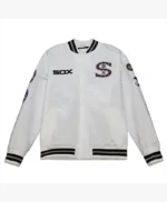 Chicago White Sox City Collection White Varsity Satin Jacket