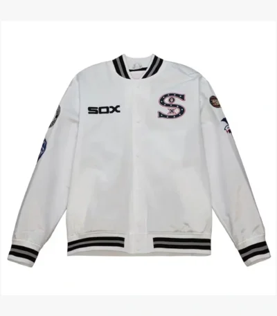Chicago White Sox City Collection White Varsity Satin Jacket