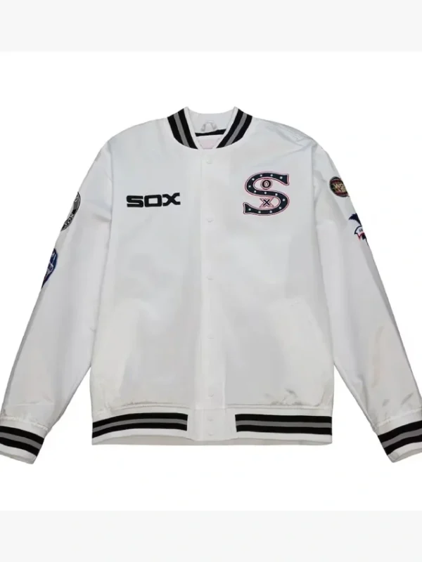 Chicago White Sox City Collection White Varsity Satin Jacket