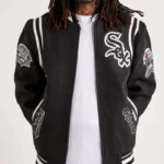 Chicago White Sox Comiskey Park Varsity Black Jacket