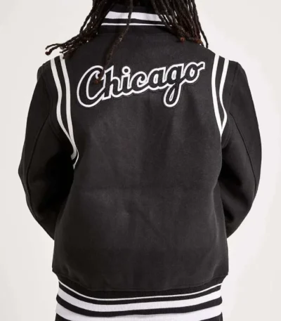 Chicago White Sox Comiskey Park Varsity Black Jacket