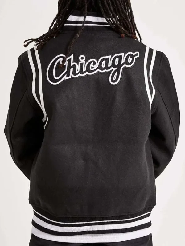 Chicago White Sox Comiskey Park Varsity Black Jacket