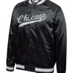 Chicago White Sox Full-Snap Bomber Black Jacket