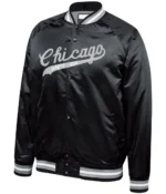 Chicago White Sox Full-Snap Bomber Black Jacket