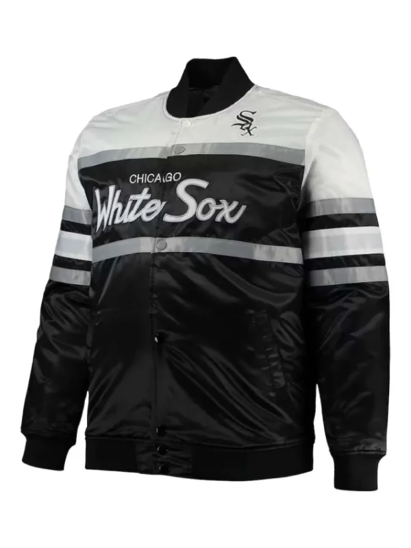Chicago White Sox Heavyweight Black Satin Jacket
