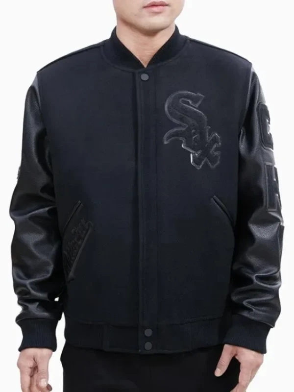 Chicago White Sox Letterman Black Jacket