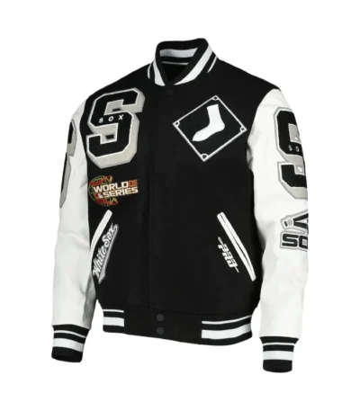 Chicago White Sox Mashup Varsity Black and White Jacket